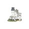 Department 56 Hot Properties Village The Beetlejuice House Lit Building Figurine and Accessory Set, 2 Pieces 9.8in H